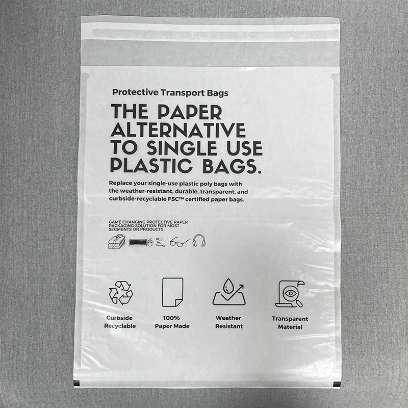 தனிப்பயன் மக்கும் கண்ணாடி காகித பைகள் பிளாஸ்டிக் இலவச வெளிப்படையான பேக்கேஜிங் உற்பத்தியாளர்